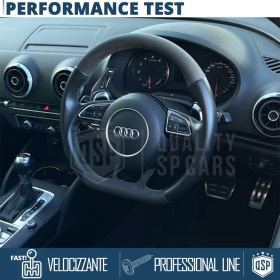 2 Levas de Volante para AUDI A4, S4 (B8) 11-15 | Levas de Cambio en Aluminio Negro Anodizado