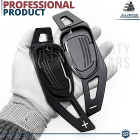 2 Levas de Volante para AUDI S6, RS6 (C7) 14-18 | Levas de Cambio en Aluminio Negro Anodizado