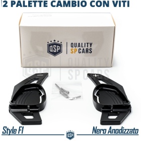 2 Levas de Volante para AUDI RS7 (C7) 14-18 | Levas de Cambio en Aluminio Negro Anodizado