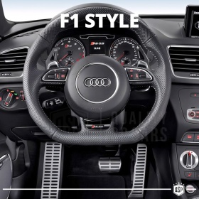2 PALETTE Cambio al Volante per AUDI RSQ3 (8U) 14-18 | Leve Paddle Alluminio Nero Anodizzato