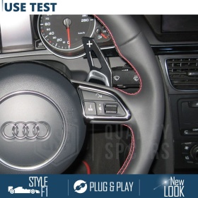 2 PALETTE Cambio al Volante per AUDI RSQ3 (8U) 14-18 | Leve Paddle Alluminio Nero Anodizzato