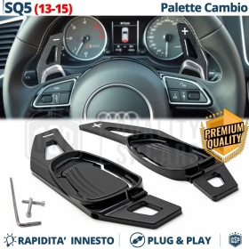 2 Levas de Volante para AUDI SQ5 (8R) 13-15 | Levas de Cambio en Aluminio Negro Anodizado