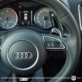 2 Levas de Volante para AUDI SQ5 (8R) 13-15 | Levas de Cambio en Aluminio Negro Anodizado