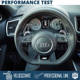 2 Levas de Volante para AUDI SQ5 (8R) 13-15 | Levas de Cambio en Aluminio Negro Anodizado