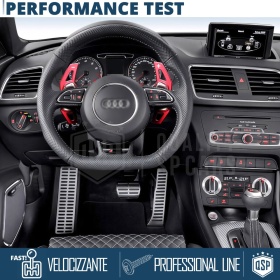 2 Palettes au Volant pour AUDI S5, RS5 (8T) 13-16 | Extension Palettes Aluminium Rouge Anodisé