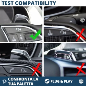 2 Levas de Volante para AUDI RSQ3 (8U) 14-18 | Levas de Cambio en Aluminio Rojo Anodizado