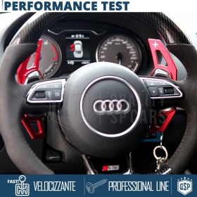 2 Levas de Volante para AUDI RSQ3 (8U) 14-18 | Levas de Cambio en Aluminio Rojo Anodizado