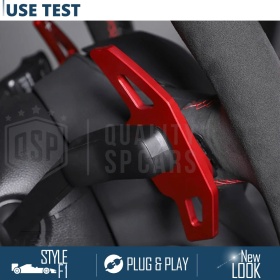 2 Levas de Volante para AUDI RSQ3 (8U) 14-18 | Levas de Cambio en Aluminio Rojo Anodizado
