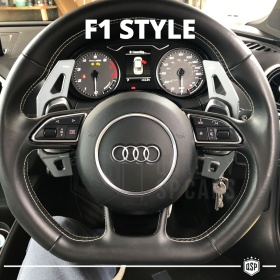 2 Levas de Volante para AUDI SQ5 (8R) 13-15 | Levas de Cambio en Aluminio Silver Anodizado