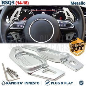 2 Levas de Volante para AUDI RSQ3 (8U) 14-18 | Levas de Cambio en Aluminio Silver Anodizado