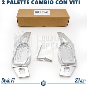 2 Levas de Volante para AUDI RSQ3 (8U) 14-18 | Levas de Cambio en Aluminio Silver Anodizado