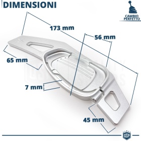 2 Levas de Volante para AUDI RSQ3 (8U) 14-18 | Levas de Cambio en Aluminio Silver Anodizado