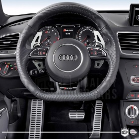 2 Levas de Volante para AUDI RSQ3 (8U) 14-18 | Levas de Cambio en Aluminio Silver Anodizado
