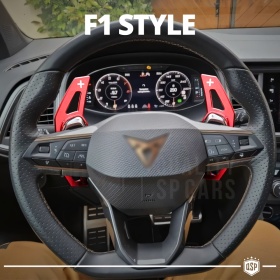 2 Levas de Volante para Cupra Ateca | Levas de Cambio en Aluminio Rojo