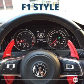 2 Levas de Volante para VOLKSWAGEN Arteon R-Line 17-20 | Levas de Cambio en Aluminio Rojo