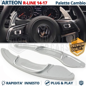 2 PALETTE Cambio al Volante per VOLKSWAGEN Arteon R-Line 17-20 | Leve Paddle Alluminio Silver