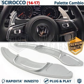 2 Levas de Volante para VOLKSWAGEN Scirocco 3 14-17 | Levas de Cambio en Aluminio Silver