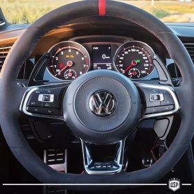 2 Levas de Volante para VOLKSWAGEN Golf 7 GTI, GTD, R | Levas de Cambio en Aluminio Negro