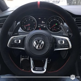 2 Levas de Volante para VOLKSWAGEN Polo 6C GTI, R-Line | Levas de Cambio en Aluminio Negro