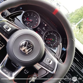 2 Levas de Volante para VOLKSWAGEN Polo 6 GTI, R-Line 17-21 | Levas de Cambio en Aluminio Negro
