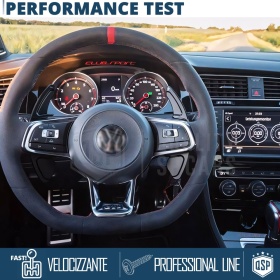 2 Levas de Volante para VOLKSWAGEN Polo 6 GTI, R-Line 17-21 | Levas de Cambio en Aluminio Negro