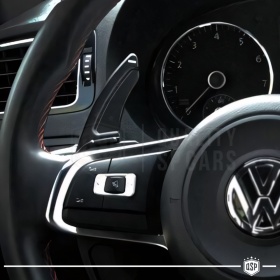 2 Steering Wheel Paddle Shift for VOLKSWAGEN T-Roc 17-22 | Black Aluminum Paddle Shifters