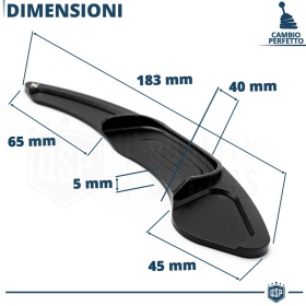 2 Steering Wheel Paddle Shift for VOLKSWAGEN T-Roc 17-22 | Black Aluminum Paddle Shifters