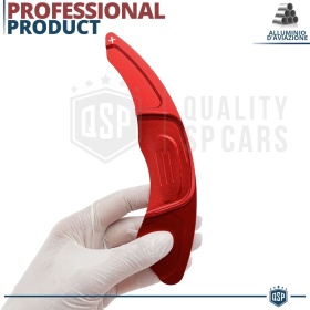 2 Levas de Volante para VOLKSWAGEN Golf 7 GTI, GTD, R | Levas de Cambio en Aluminio Rojo
