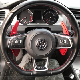 2 Levas de Volante para VOLKSWAGEN Golf 7 GTI, GTD, R | Levas de Cambio en Aluminio Rojo