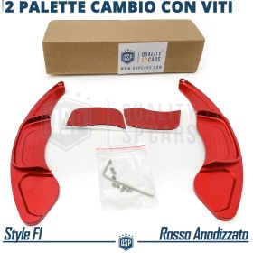 2 Levas de Volante para VOLKSWAGEN Golf 7 GTI, GTD, R | Levas de Cambio en Aluminio Rojo