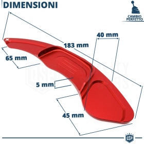 2 Levas de Volante para VOLKSWAGEN Golf 7 GTI, GTD, R | Levas de Cambio en Aluminio Rojo