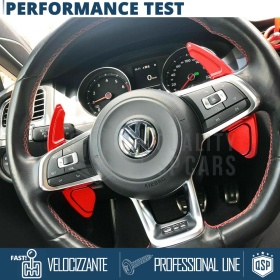 2 Levas de Volante para VOLKSWAGEN Golf 7 GTI, GTD, R | Levas de Cambio en Aluminio Rojo