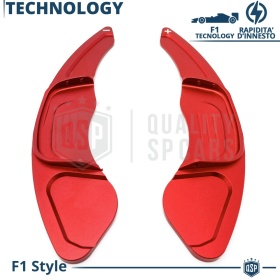 2 Levas de Volante para VOLKSWAGEN Golf 7 GTI, GTD, R | Levas de Cambio en Aluminio Rojo