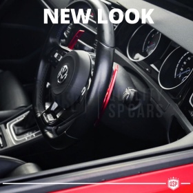 2 Levas de Volante para VOLKSWAGEN Golf 7 GTI, GTD, R | Levas de Cambio en Aluminio Rojo