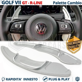 2 Levas de Volante para VOLKSWAGEN Golf 7 GTI, GTD, R | Levas de Cambio en Aluminio Silver