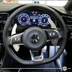 2 Levas de Volante para VOLKSWAGEN Golf 7 GTI, GTD, R | Levas de Cambio en Aluminio Silver