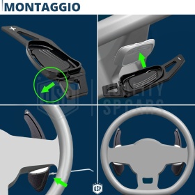 2 Levas de Volante para VOLKSWAGEN Polo 6C GTI, R-Line | Levas de Cambio en Aluminio Silver