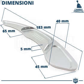 2 Levas de Volante para VOLKSWAGEN Polo 6C GTI, R-Line | Levas de Cambio en Aluminio Silver