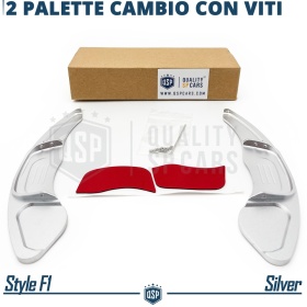 2 Steering Wheel Paddle Shift for VOLKSWAGEN T-Roc 17-22 | Silver Aluminum Paddle Shifters