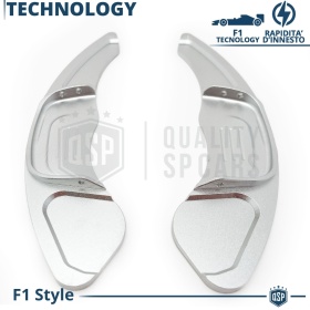 2 Steering Wheel Paddle Shift for VOLKSWAGEN T-Roc 17-22 | Silver Aluminum Paddle Shifters