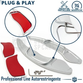 2 Steering Wheel Paddle Shift for VOLKSWAGEN T-Roc 17-22 | Silver Aluminum Paddle Shifters
