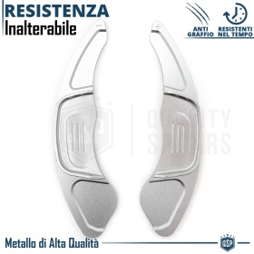2 Steering Wheel Paddle Shift for VOLKSWAGEN T-Roc 17-22 | Silver Aluminum Paddle Shifters