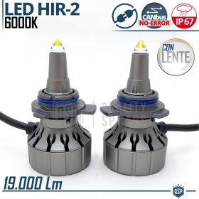 Bombillas LED HIR2-HIR CANbus para Lenticulares Profesionales | Luz Blanca Potente 19.000LM