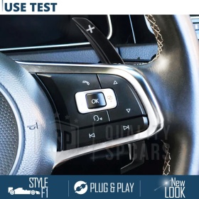 2 Levas de Volante para VW Passat B8 R-Line | Reemplazo Levas de Cambio en Aluminio Negro