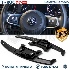 2 Levas de Volante para VW T-Roc 17-22 | Reemplazo Levas de Cambio en Aluminio Negro