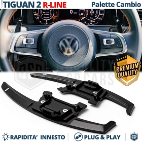 2 Levas de Volante para VW Tiguan 2 R-Line 16-22 | Reemplazo Levas de Cambio en Aluminio Negro