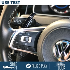 2 Levas de Volante para VW Polo 6 GTI, R-Line 17-21 | Reemplazo Levas de Cambio en Aluminio Negro