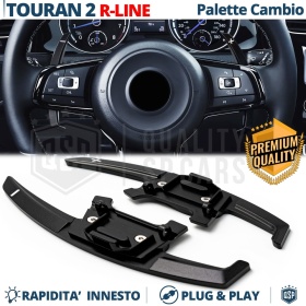 2 Levas de Volante para VW Touran 2 R-Line | Reemplazo Levas de Cambio en Aluminio Negro