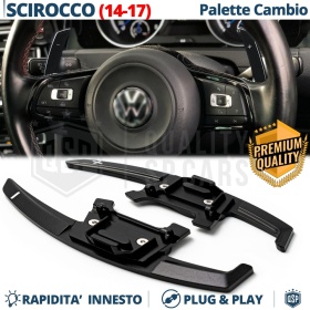 2 Levas de Volante para VW Scirocco 3 14-17 | Reemplazo Levas de Cambio en Aluminio Negro