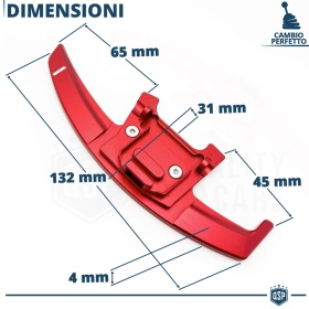 2 Levas de Volante para VW Passat B8 R-Line | Reemplazo Levas de Cambio en Aluminio Rojo